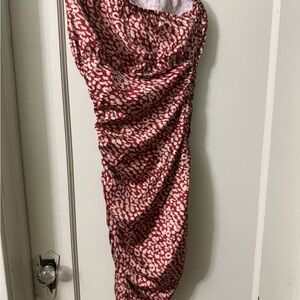 Leopard Print Ruched Dress